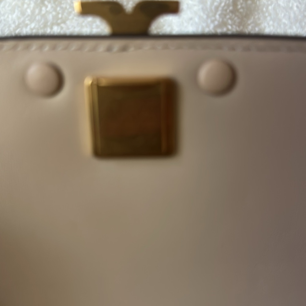 Tory Burch Beige Croc-Embossed Crossbody Bag with Gold Chain - Picture 7 of 15